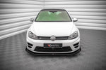 Maxton Parts - Frontlippe + Flaps V.1 passend für VW Golf R Mk7 schwarz Hochglanz