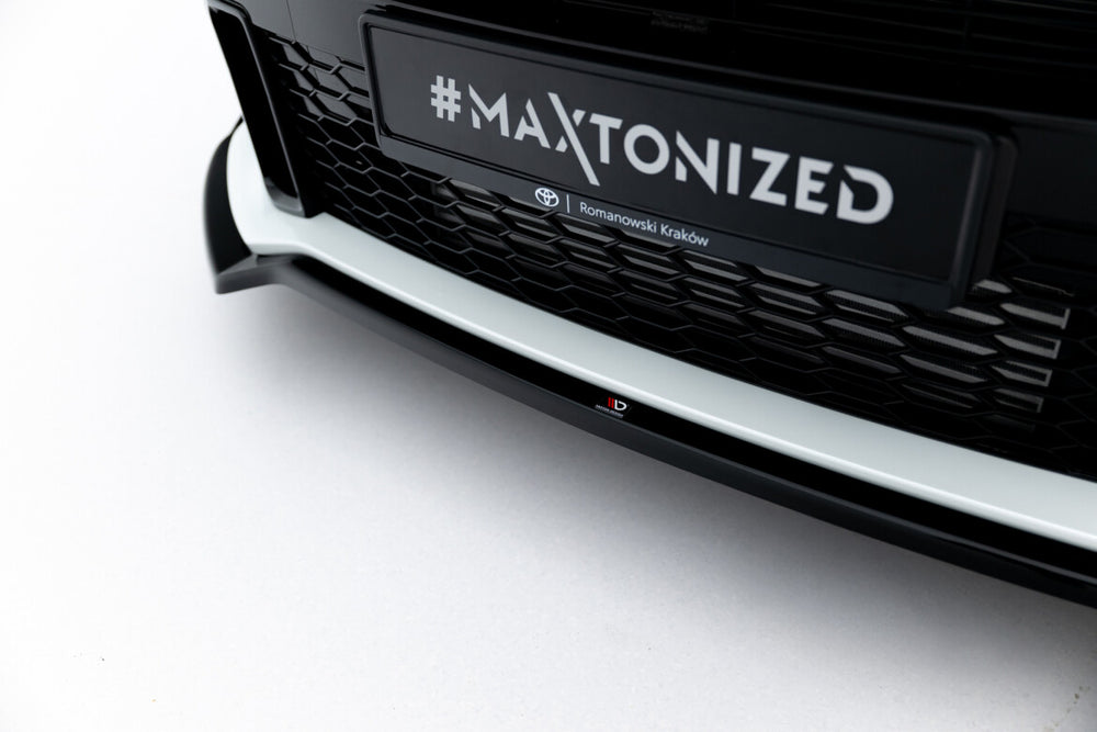Maxton Parts - Frontlippe + Flaps V.3 passend für Toyota GR Yaris Mk4 schwarz matt