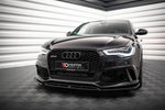 Maxton Parts - Frontlippe passend für Audi A6 RS6 Look C7 schwarz Hochglanz