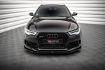 Maxton Parts - Frontlippe passend für Audi A6 RS6 Look C7 schwarz Hochglanz