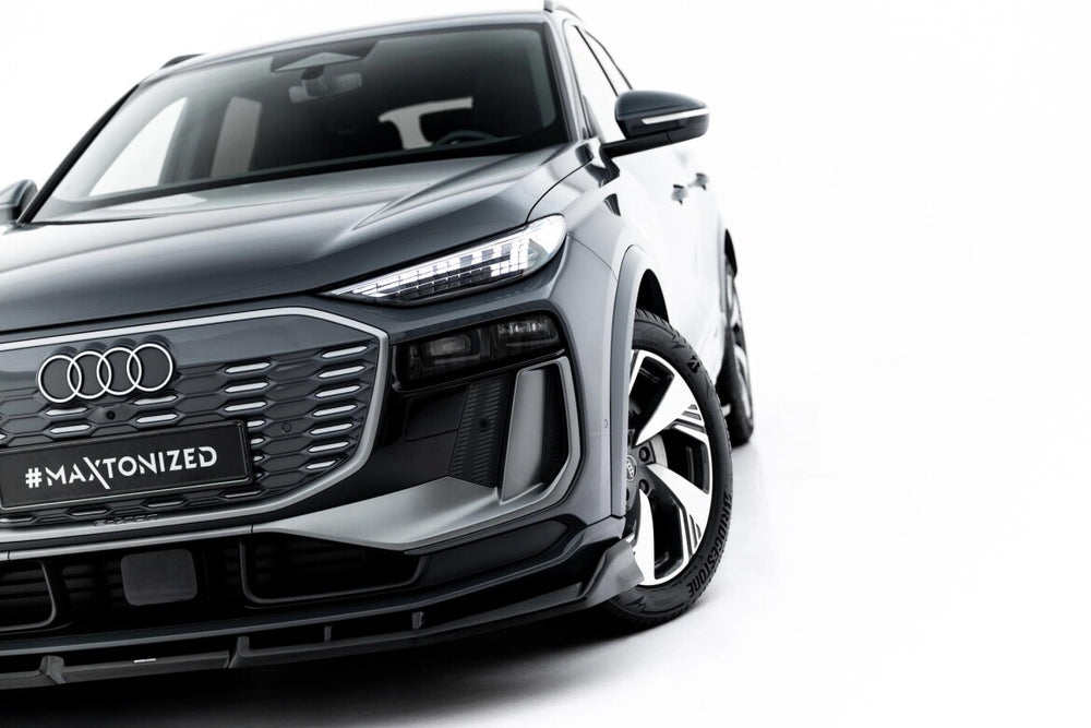 Maxton Parts - Frontlippe passend für Audi Q6 e-tron Standard / S-Line / SQ6 e-tron SUV / Sportback Mk1 schwarz Hochglanz