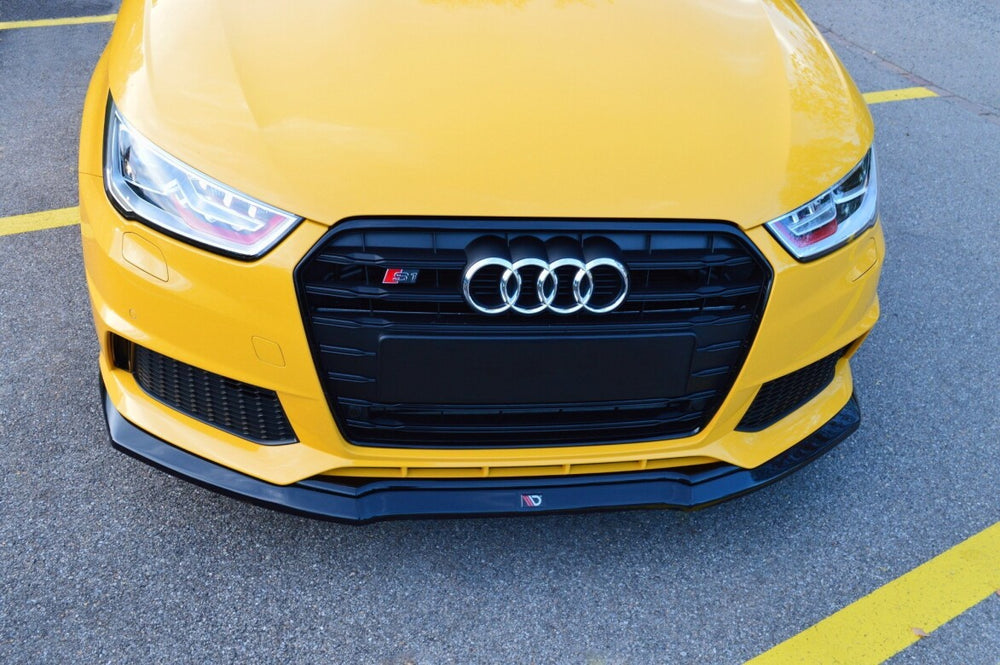 Maxton Parts - Frontlippe passend für Audi S1 8X schwarz Hochglanz
