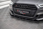 Maxton Parts - Frontlippe passend für Audi S3 / A3 S-Line Sportback 8V FL schwarz matt