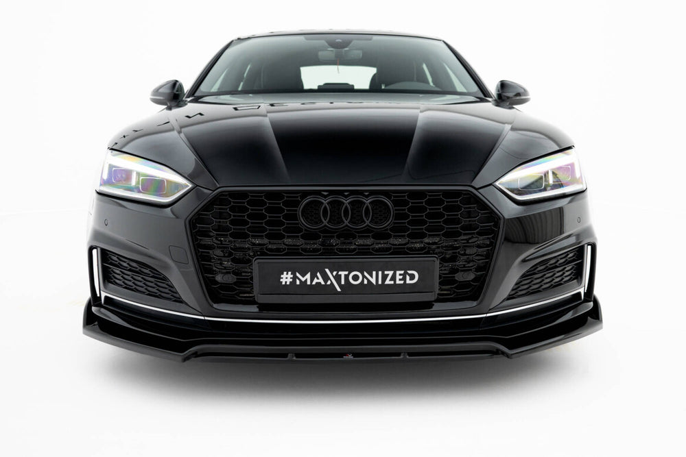 Maxton Parts - Frontlippe passend für Audi S5 / A5 S-Line Coupe / Sportback F5 schwarz Hochglanz