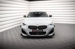 Maxton Parts - Frontlippe passend für BMW 2 Coupe M-Paket / M240i G42 schwarz matt Hochglanz Flaps