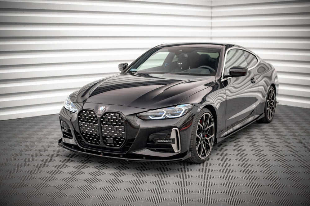 Maxton Parts - Frontlippe passend für BMW 4er M-Paket / M440i G22 / G23 / G22 FL / G23 FL schwarz matt + Hochglanz Matt