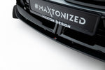Maxton Parts - Frontlippe passend für BMW M135i F70 schwarz matt + Hochglanz Flaps