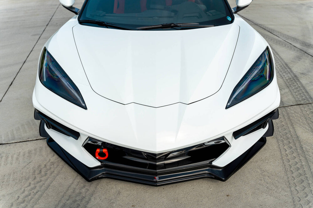 Maxton Parts - Frontlippe passend für Chevrolet Corvette C8 schwarz Hochglanz
