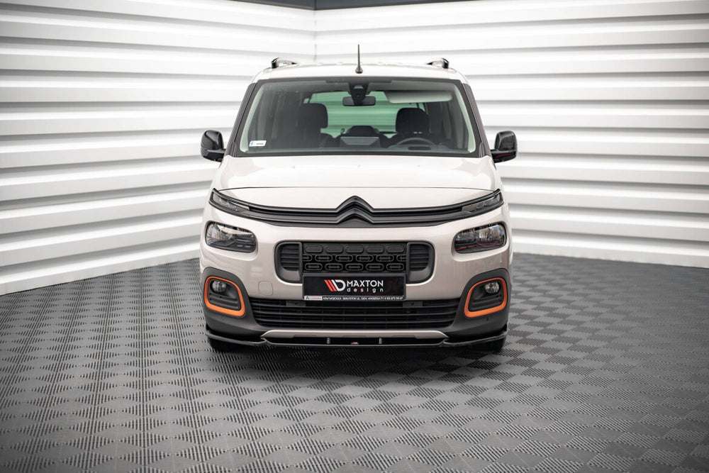 Maxton Parts - Frontlippe passend für Citroen Berlingo Mk3 schwarz Hochglanz