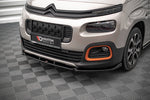 Maxton Parts - Frontlippe passend für Citroen Berlingo Mk3 schwarz Hochglanz