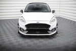 Maxton Parts - Frontlippe passend für Ford Fiesta Mk8 ST / ST-Line schwarz matt + Hochglanz Flaps
