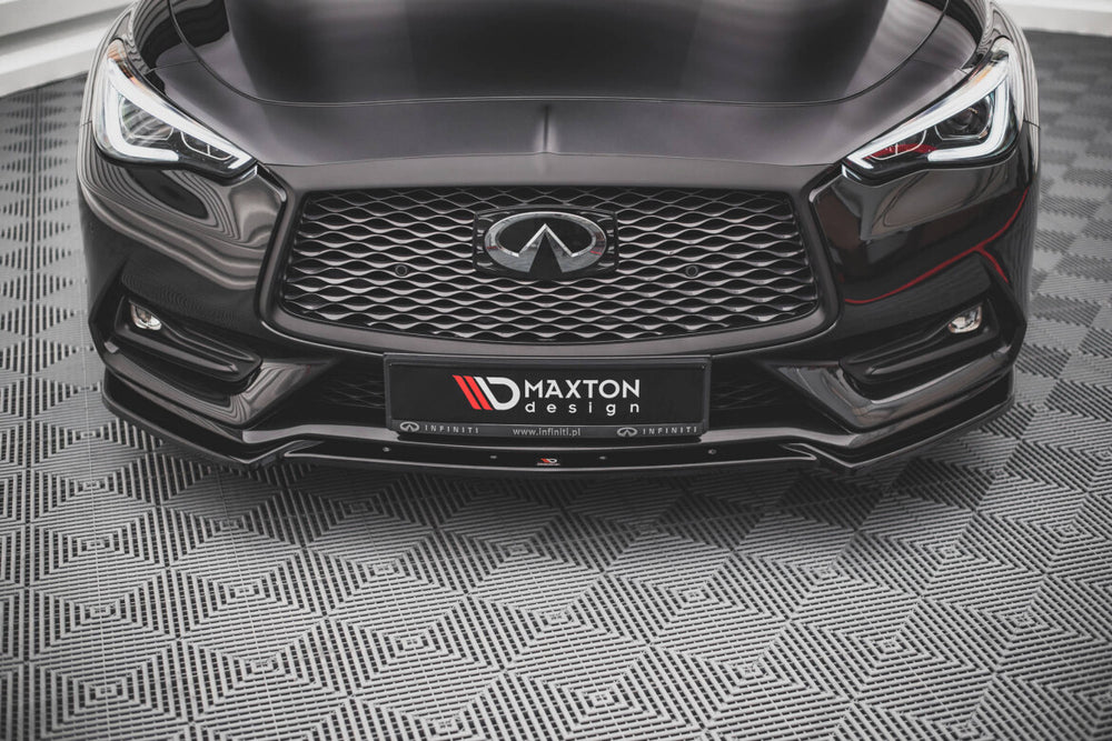 Maxton Parts - Frontlippe passend für Infiniti Q60 S Mk2 schwarz Hochglanz