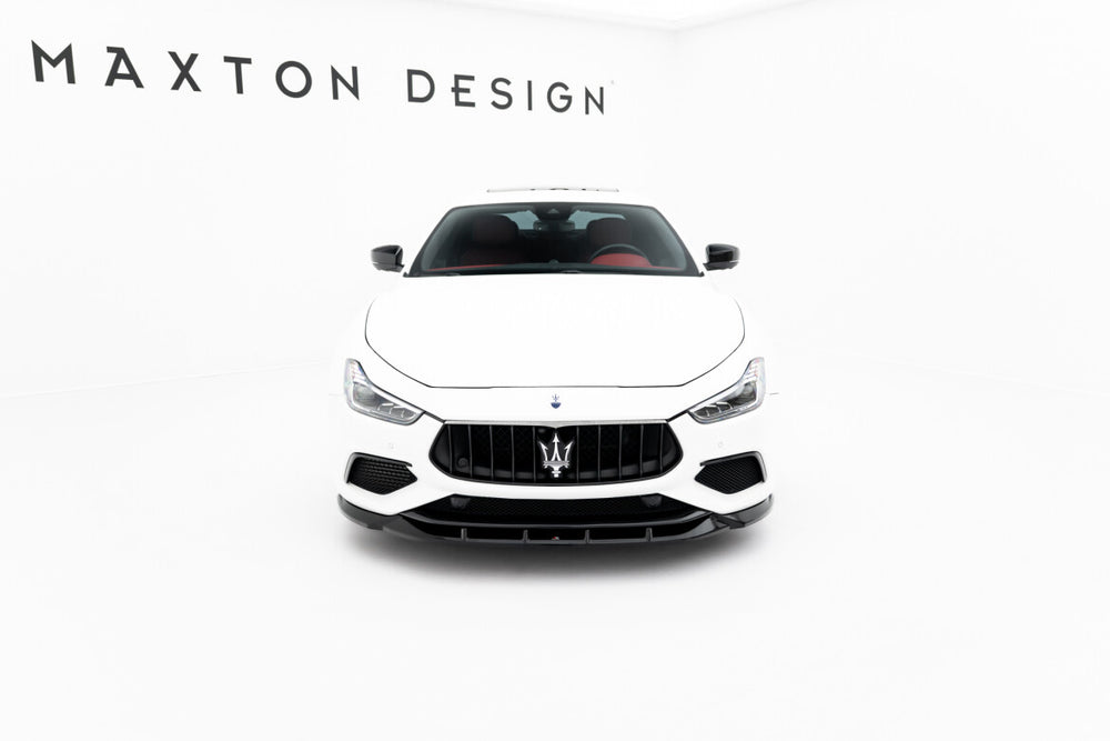 Maxton Parts - Frontlippe passend für Maserati Ghibli Modena Mk3 FL schwarz Hochglanz