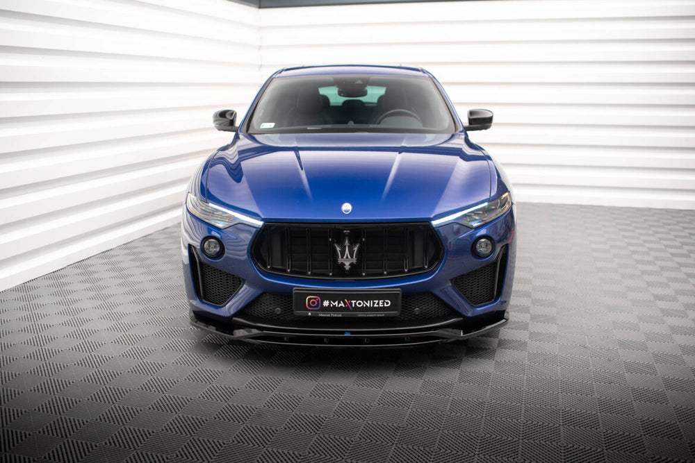 Maxton Parts - Frontlippe passend für Maserati Levante GTS / Trofeo Mk1 schwarz Hochglanz