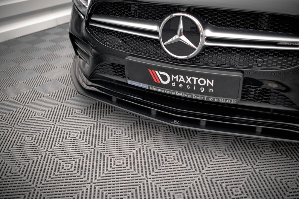 Maxton Parts - Frontlippe passend für Mercedes A35 AMG / AMG-Line Aero Pack W177 schwarz matt