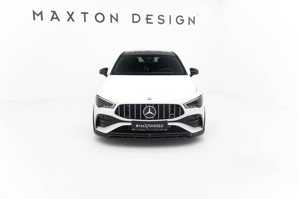 Maxton Parts - Frontlippe passend für Mercedes-AMG CLA 35 Coupe / Shooting Brake C118 FL / X118 FL schwarz Hochglanz