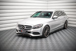 Maxton Parts - Frontlippe passend für Mercedes C W205 schwarz Hochglanz