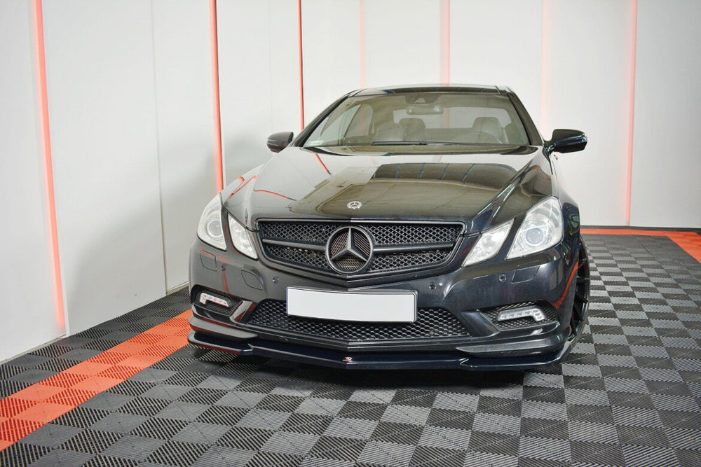Maxton Parts - Frontlippe passend für Mercedes E-Klasse W207 Coupe AMG-Line schwarz Hochglanz