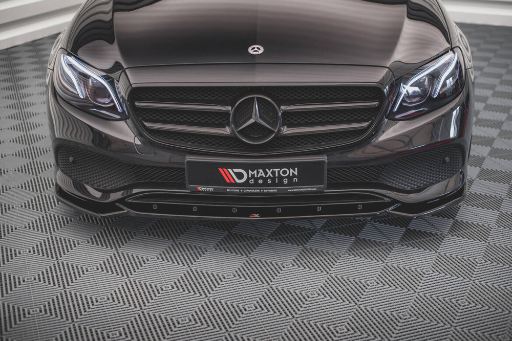 Maxton Parts - Frontlippe passend für Mercedes E W213 schwarz Hochglanz