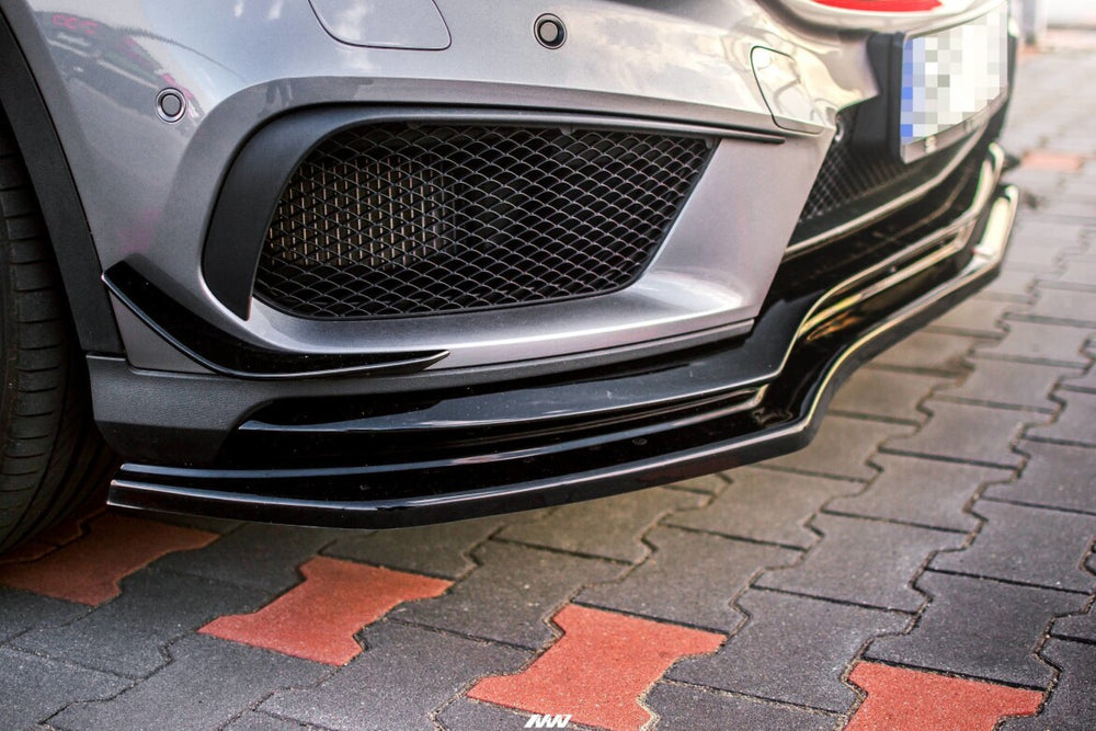 Maxton Parts - Frontlippe passend für Mercedes GLA 45 AMG SUV (X156) vor FL schwarz matt