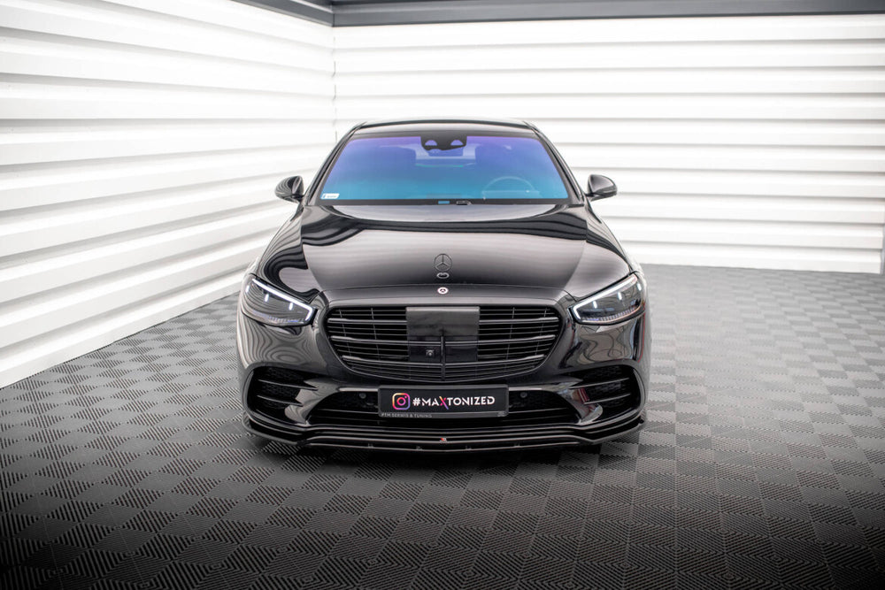 Maxton Parts - Frontlippe passend für Mercedes S AMG-Line W223 schwarz Hochglanz