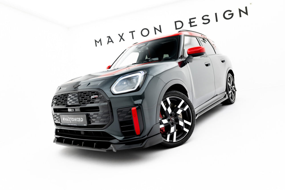 Maxton Parts - Frontlippe passend für Mini Countryman JCW U25 schwarz Hochglanz