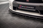 Maxton Parts - Frontlippe passend für Nissan GTR R35 FL schwarz matt (NI-GTR-4F2-FD1-T)