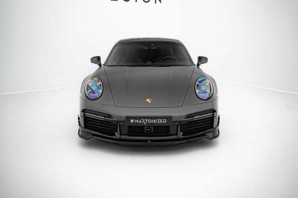 Maxton Parts - Frontlippe passend für Porsche 911 Turbo S Sport Package 992 schwarz Hochglanz