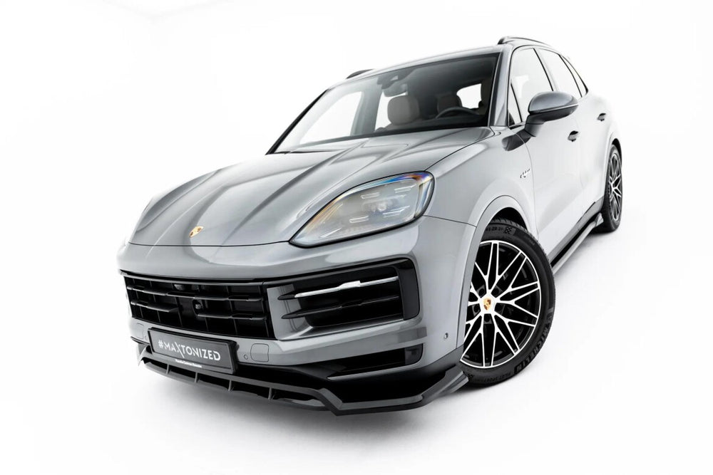 Maxton Parts - Frontlippe passend für Porsche Cayenne SUV / Coupe Mk3 Facelift schwarz Hochglanz