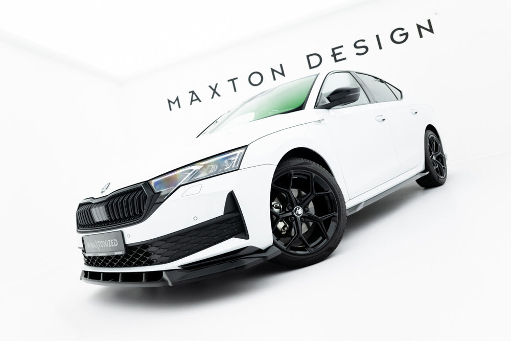 Maxton Parts - Frontlippe passend für Skoda Octavia Sportline Liftback / Combi Mk4 FL schwarz Hochglanz