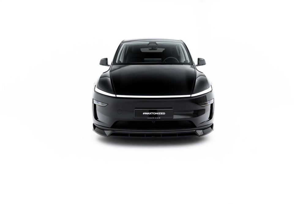 Maxton Parts - Frontlippe passend für Tesla Model Y Premium Mk1 Facelift schwarz Hochglanz