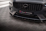 Maxton Parts - Frontlippe passend für Volvo V90 / S90 R-Design Mk2 schwarz Hochglanz