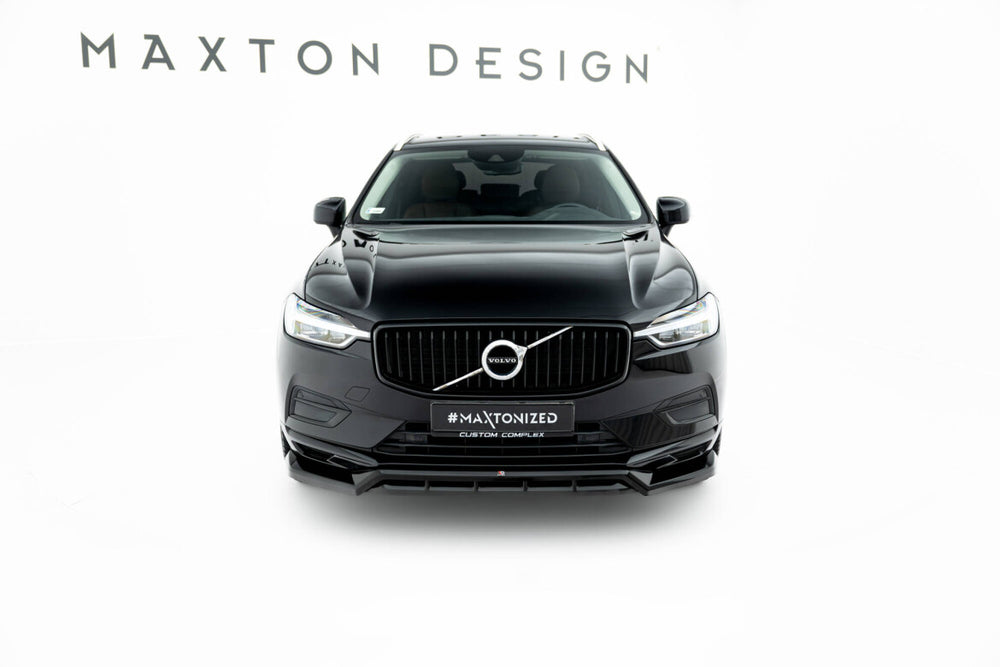 Maxton Parts - Frontlippe passend für Volvo XC60 Mk2 schwarz Hochglanz