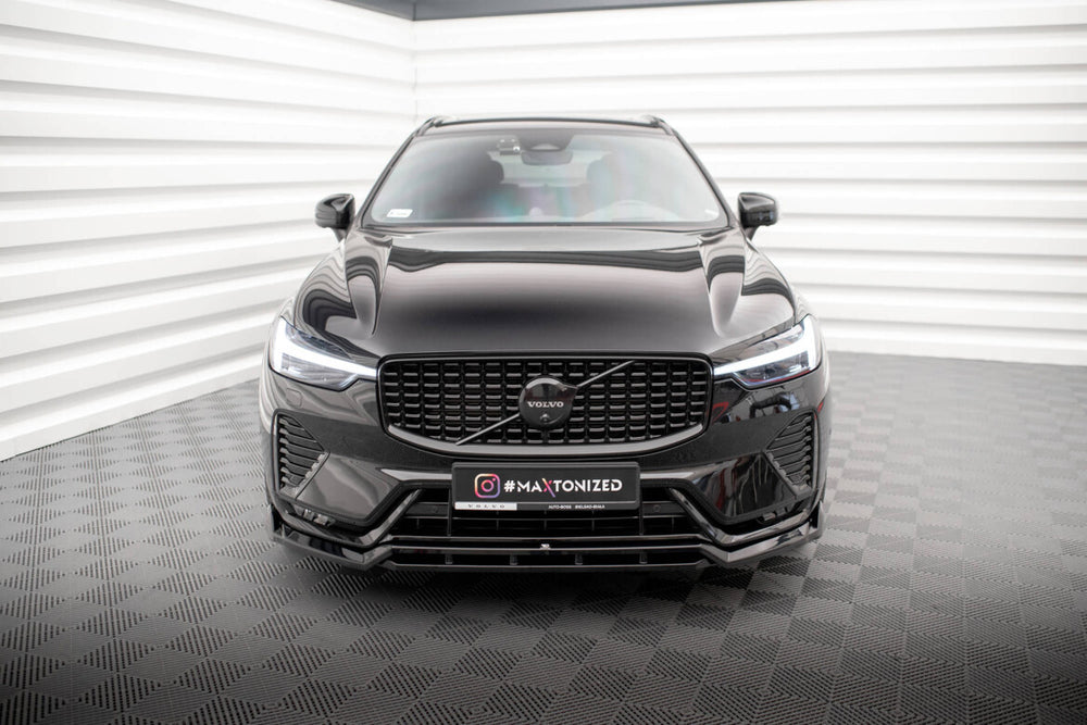 Maxton Parts - Frontlippe passend für Volvo XC60 R-Design Mk2 FL schwarz Hochglanz