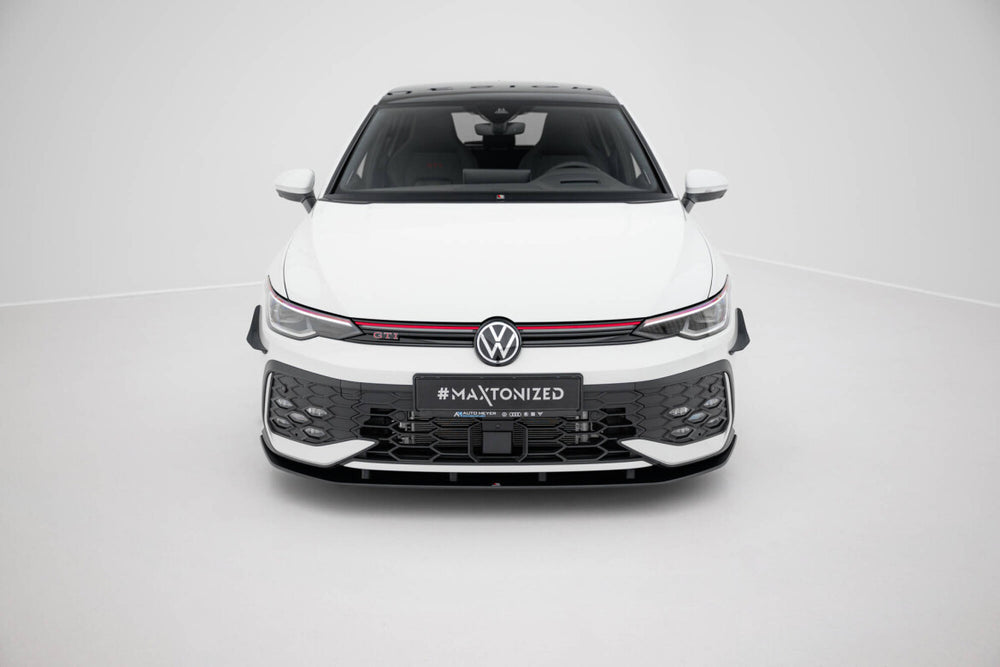 Maxton Parts - Frontlippe passend für VW Golf GTI / GTE / R-Line Mk8 FL schwarz matt