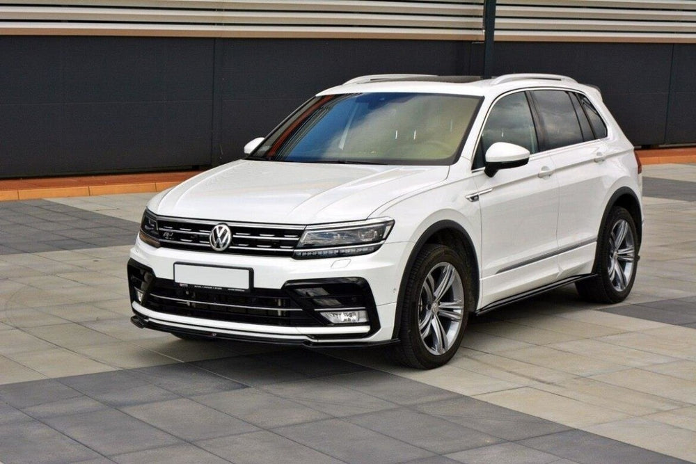 Maxton Parts - Frontlippe passend für Vw Tiguan Mk2 R-Line schwarz Hochglanz