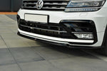 Maxton Parts - Frontlippe passend für Vw Tiguan Mk2 R-Line schwarz Hochglanz