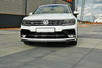 Maxton Parts - Frontlippe passend für Vw Tiguan Mk2 R-Line schwarz Hochglanz