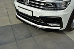 Maxton Parts - Frontlippe passend für Vw Tiguan Mk2 R-Line schwarz Hochglanz