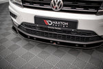 Maxton Parts - Frontlippe passend für VW Tiguan Mk2 schwarz Hochglanz