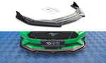 Maxton Parts - Frontlippe V.1 + Flaps passend für Ford Mustang GT Mk6 FL