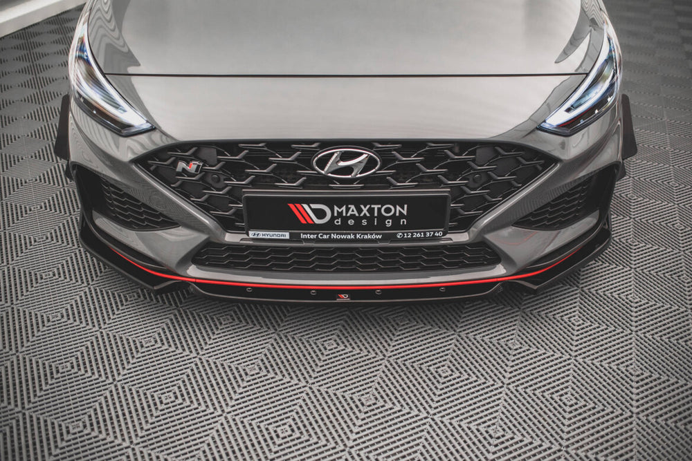 Maxton Parts - Frontlippe V.1 + Flaps passend für Hyundai I30 N / I30 N-Line Hatchback/Fastback Mk3 FL