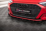 Maxton Parts - Frontlippe V.1 passend für Audi A3 8Y schwarz Hochglanz