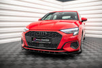 Maxton Parts - Frontlippe V.1 passend für Audi A3 8Y schwarz Hochglanz