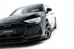 Maxton Parts - Frontlippe V.1 passend für Audi A3 Limousine 8Y Facelift schwarz Hochglanz