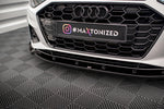 Maxton Parts - Frontlippe V.1 passend für Audi A4 S-Line / S4 B9 FL schwarz Hochglanz
