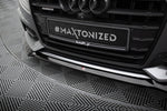 Maxton Parts - Frontlippe V.1 passend für Audi A6 / A6 C7 S-line/ S6 C7 FL schwarz Hochglanz