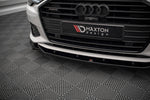 Maxton Parts - Frontlippe V.1 passend für Audi A6 C8 schwarz Hochglanz