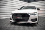 Maxton Parts - Frontlippe V.1 passend für Audi A6 C8 schwarz Hochglanz