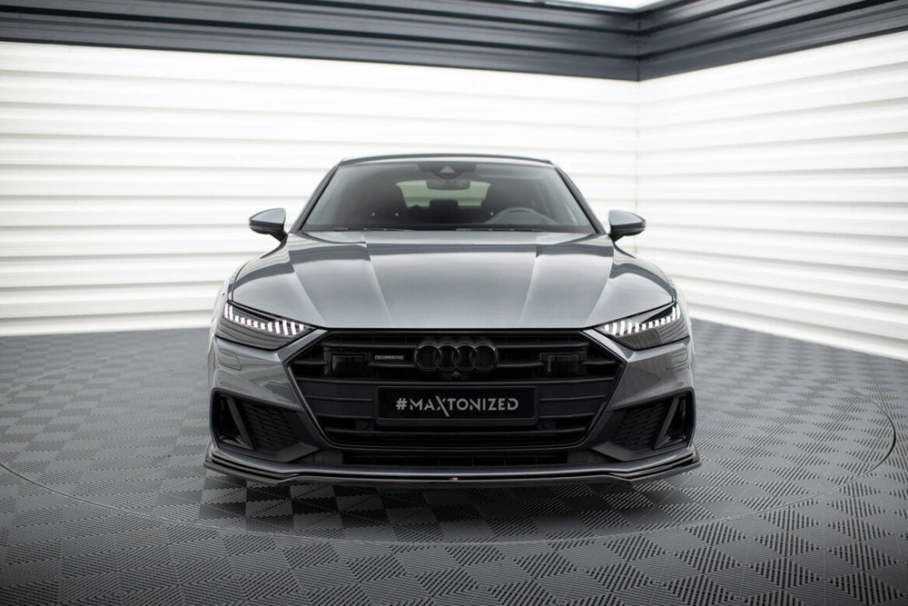 Maxton Parts - Frontlippe V.1 passend für Audi A7 S-Line C8 / S7 C8 / C8 FL / S7 FL schwarz Hochglanz